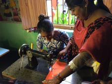 At the Karanjo sewing school.