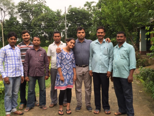 With fellow Ekal volunteers in Karanjo. 